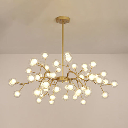 Metallic Branch Chandelier Light Simplicity LED Pendant Light Fixture for Living Room