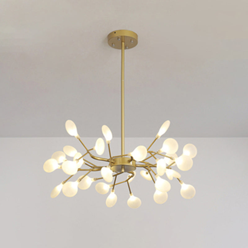 Metallic Branch Chandelier Light Simplicity LED Pendant Light Fixture for Living Room