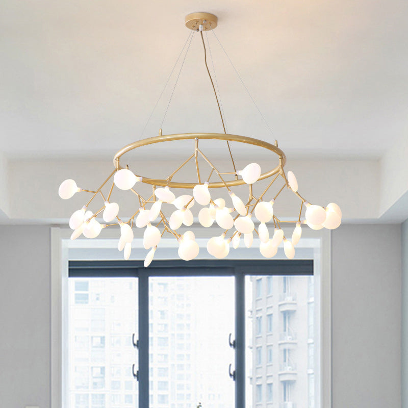 Modern Sputnik Firefly Chandelier - Minimalist Acrylic LED Pendant Light for Living Room