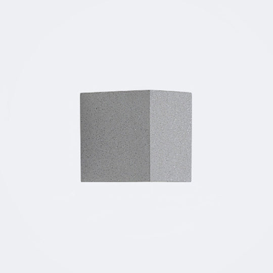 Led Cement Wall Sconce - Simple Rectangle Shape For Corridors Light Gray