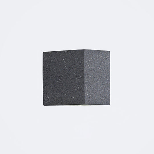 Led Cement Wall Sconce - Simple Rectangle Shape For Corridors Dark Gray