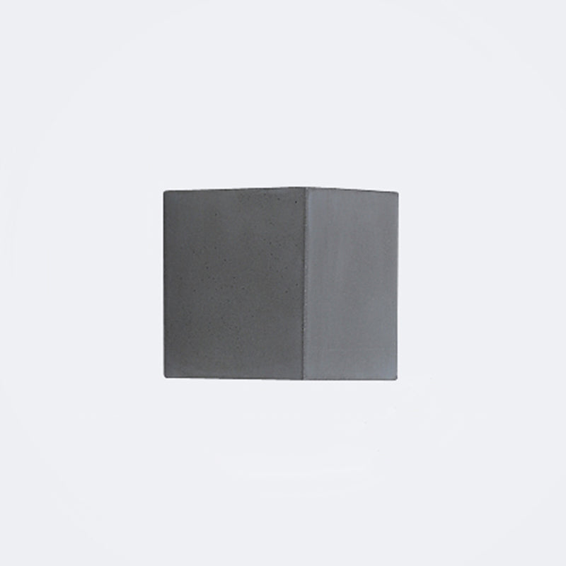 Led Cement Wall Sconce - Simple Rectangle Shape For Corridors Grey