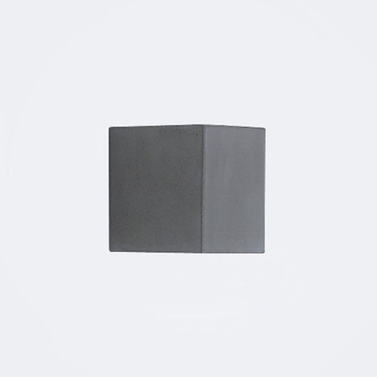 Led Cement Wall Sconce - Simple Rectangle Shape For Corridors Grey