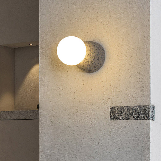 Modern Resin-Cement Bell Wall Sconce - Single-Bulb Lighting Fixture