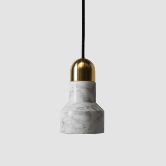 Nordic Marble Pendant Light Fixture with Flashlight Inspired Design