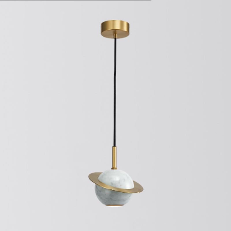 Minimalistic Marble Pendant Ceiling Light for Shaded Dining Room with 1 Head