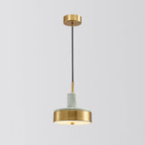 Minimalist Marble Pendant Light For Dining Rooms - Elegant Ceiling Fixture With Shaded Design White