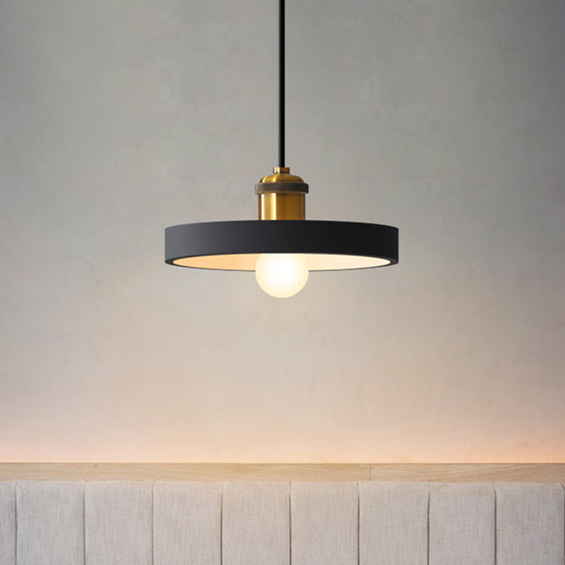 Minimalist Geometric Pendant Light - Single Resin-Cement Dining Room Suspension Fixture