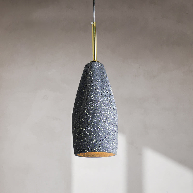 Nordic Style 1-Light Geometrical Ceiling Lamp For Restaurants - Cement Finish Blue / B