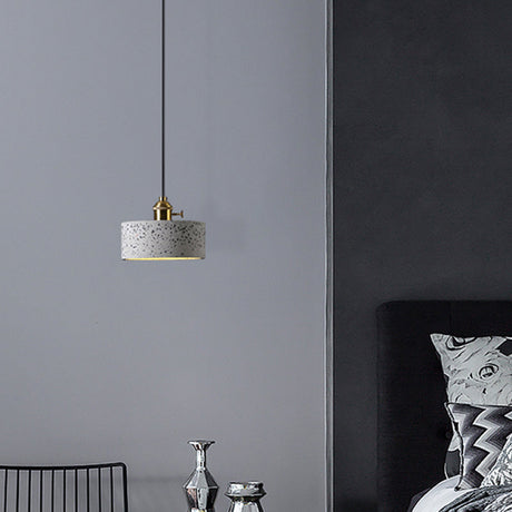 Minimalistic Geometric Terrazzo Pendant Light - Dining Room Ceiling Suspension Lighting