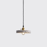 Minimalistic Geometric Terrazzo Pendant Light - Dining Room Ceiling Suspension Lighting White /