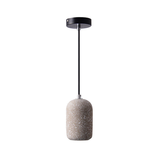 Nordic Cement Pendant Light - Single-Bulb Suspended Dining Room Fixture