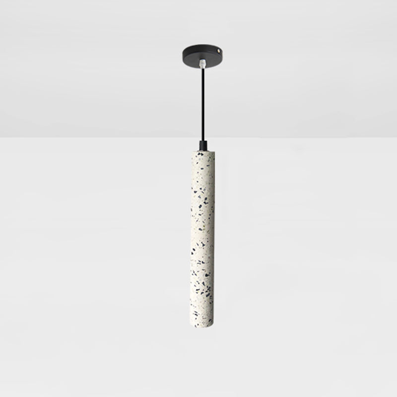 Modern Resin Geometric Hanging Lamp With 1 Bulb - Bedroom Ceiling Lighting Cream