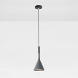 Modern Resin Geometric Hanging Lamp With 1 Bulb - Bedroom Ceiling Lighting Grey