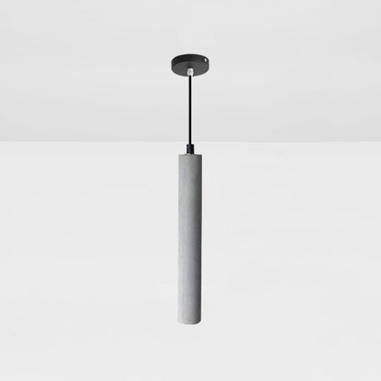 Modern Resin Geometric Hanging Lamp With 1 Bulb - Bedroom Ceiling Lighting Light Gray