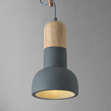 Minimalist Cement Hanging Lamp - Flashlight Inspired 1 Head Ceiling Lighting For Dining Room Grey