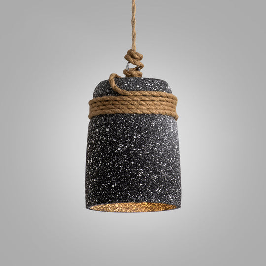 Simplicity Cement Pendant Light with Bell Suspension - Perfect for Dining Room or Ceiling Lighting