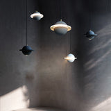 Led Planet Shaped Cement Hanging Pendant Light Fixture For Bedroom - Single Bulb