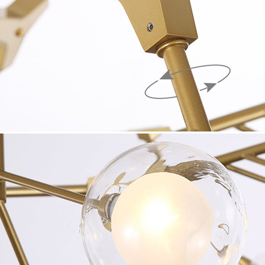 Bubble Ball Chandelier - Minimalist Double-Layer Glass White LED Pendant Light