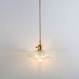 Shaded Pendant Light With Clear Textured Glass - Simplicity Series / X