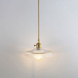 Shaded Pendant Light With Clear Textured Glass - Simplicity Series / P