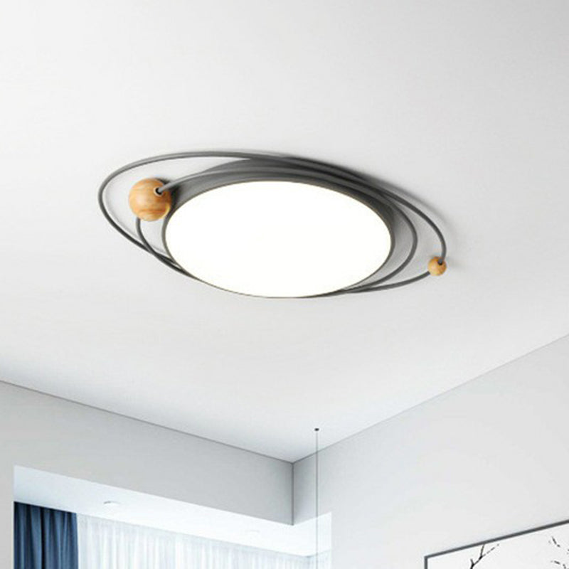 Contemporary Metal Flush Ceiling Light - Led Mount Fixture For Living Room