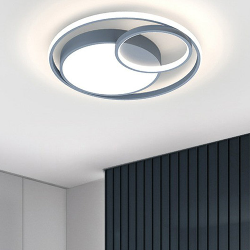 Round Bedroom Led Ceiling Light - Acrylic Simplicity Flush Mount