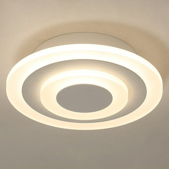 Modern Geometric Flush Mount Led Ceiling Light - Acrylic Corridor Fixture