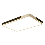 Modern Metal Geometric Led Flush Mount Ceiling Light In Black And White