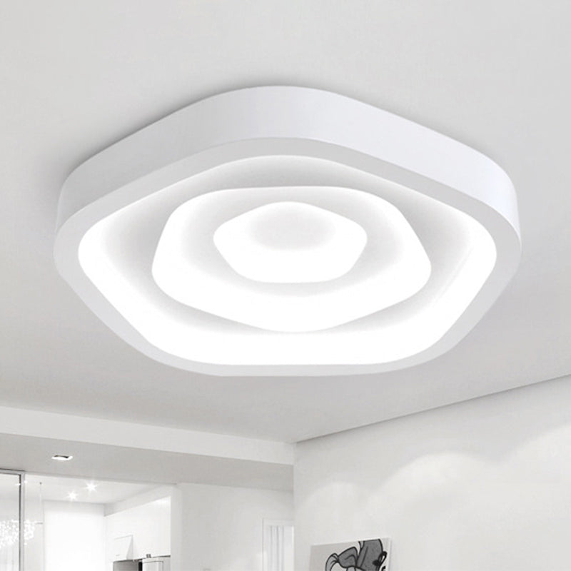 Modern Led Acrylic Flush Mount Ceiling Light - Perfect For Living Rooms