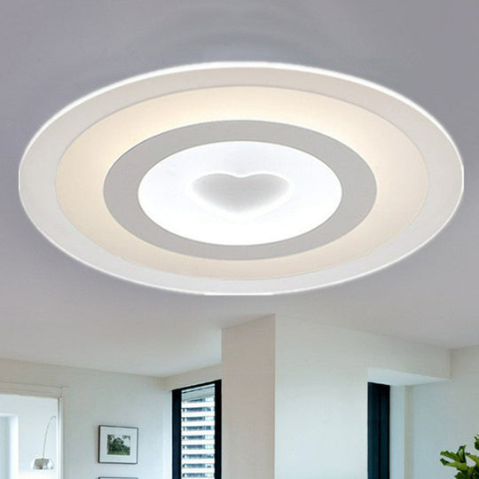 Clear Acrylic Ultra-Thin Flush Mount Ceiling Light - Simple LED Flush Mount Fixture for Living Room