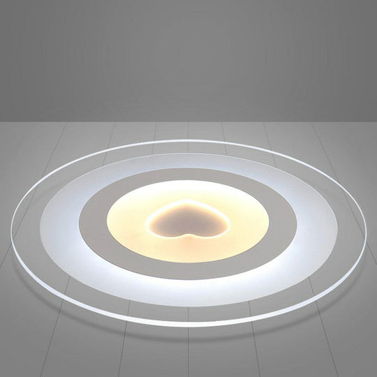 Clear Acrylic Ultra-Thin Flush Mount Ceiling Light - Simple Led Fixture For Living Room