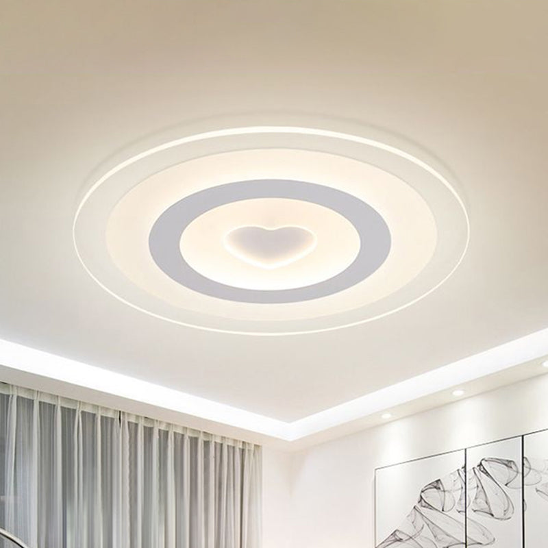 Clear Acrylic Led Flush Mount Fixture For Ultra-Thin Living Room Lighting