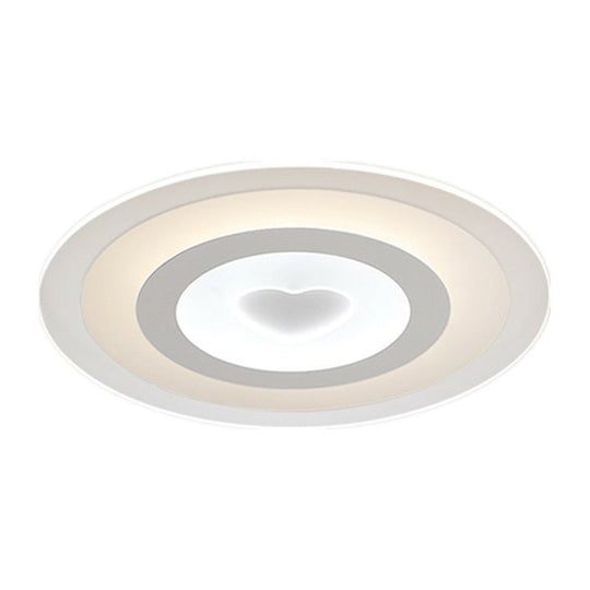 Clear Acrylic Ultra-Thin Flush Mount Ceiling Light - Simple LED Flush Mount Fixture for Living Room
