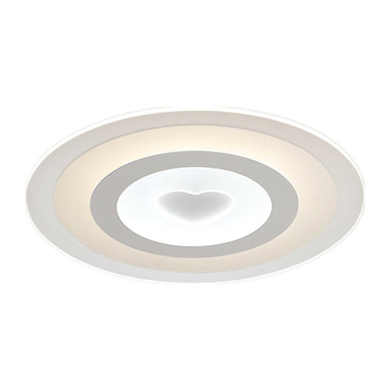 Clear Acrylic Led Flush Mount Fixture For Ultra-Thin Living Room Lighting