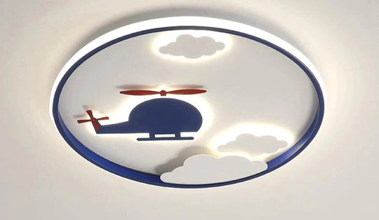 Creative Cloud Plane Bedroom Ceiling Lamp 52Cm Stepless Dimming Remote Control