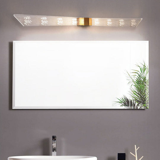 Modern Gold Led Vanity Sconce Light For Bathroom - Acrylic Geometric Wall Lighting Idea / Small A