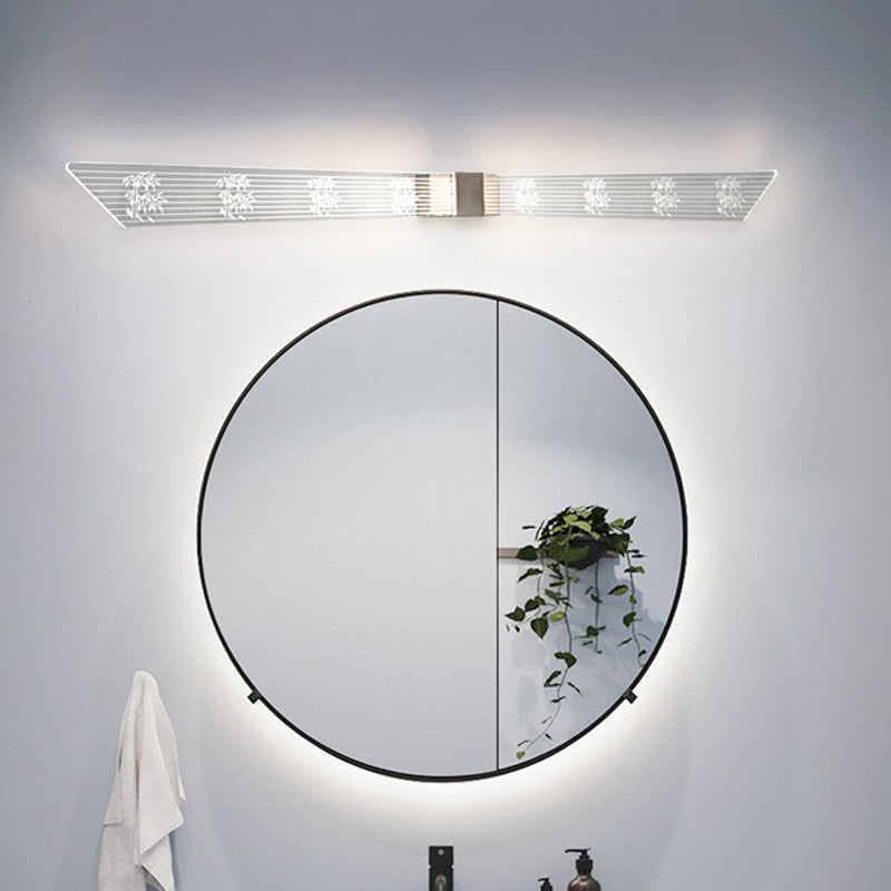 Modern Gold Led Vanity Sconce Light For Bathroom - Acrylic Geometric Wall Lighting Idea