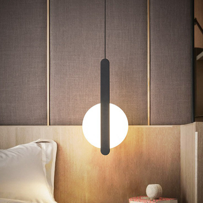 Nordic Style LED Circular Acrylic Ceiling Pendant Light for Bedside