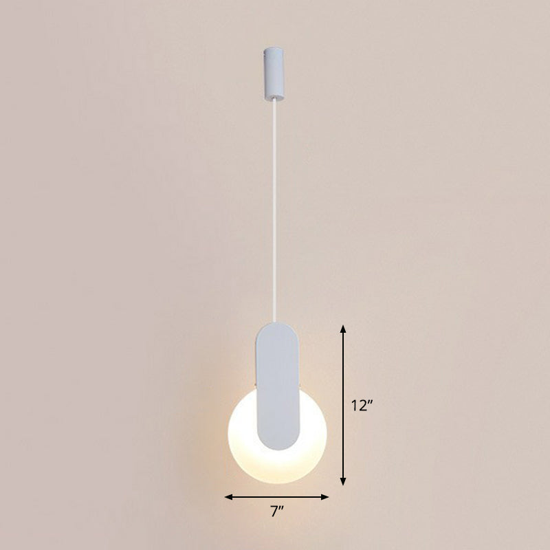 Nordic Style Acrylic Led Ceiling Pendant Light For Bedside White / C