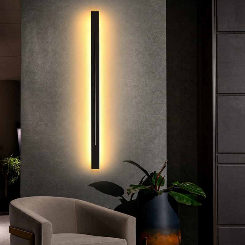 Modern Led Wall Light Fixture: Rectangular Linear Living Room Sconce Lighting