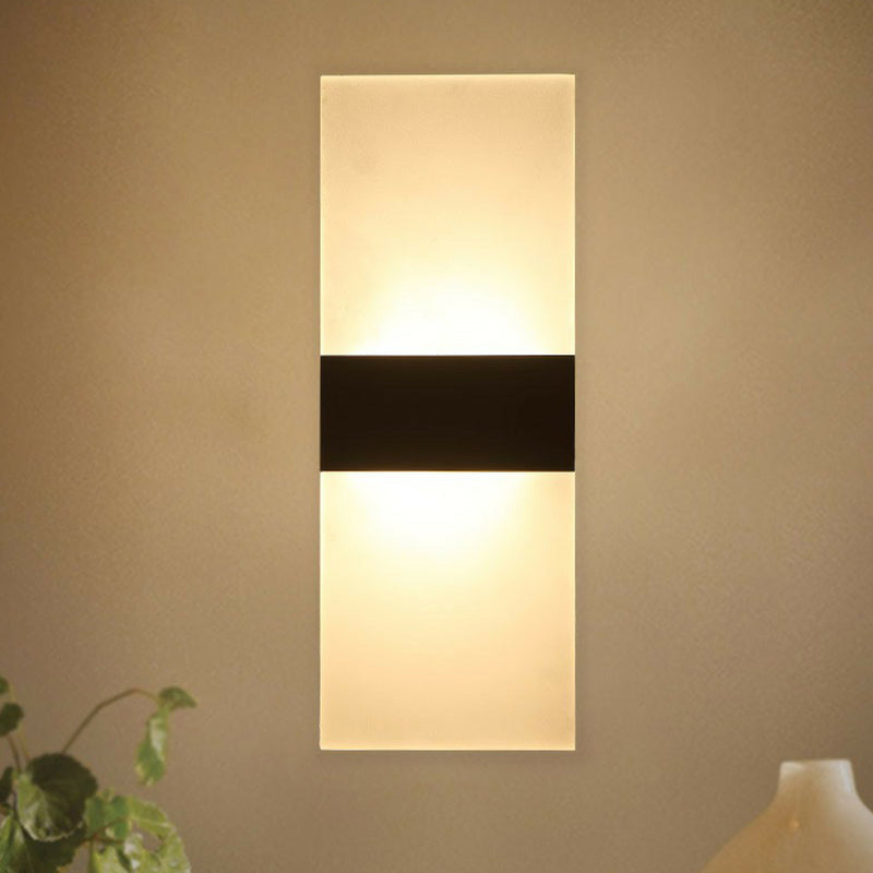 Led Wall Sconce Light With Acrylic Simplicity For Corridors Black / Warm