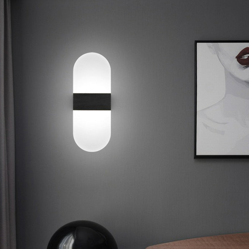 Modern Acrylic Geometric Led Wall Sconce Lamp: Stylish Bedside Lighting Fixture