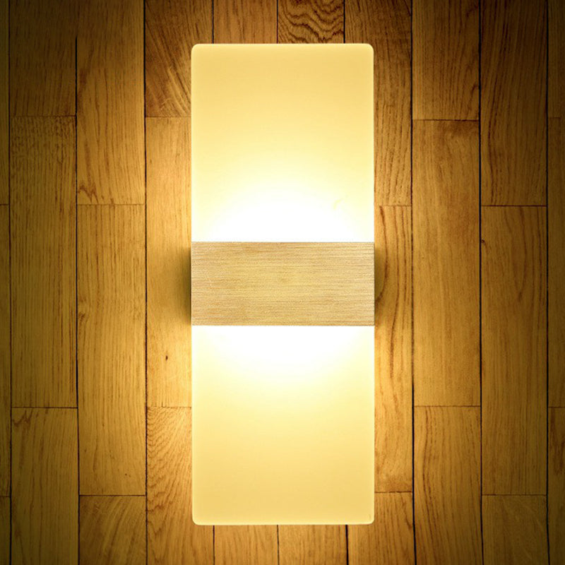 Modern Acrylic Geometric Led Wall Sconce Lamp: Stylish Bedside Lighting Fixture Gold / Warm Right