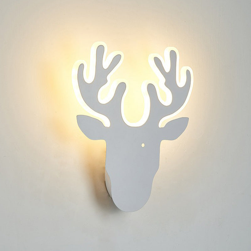 Minimalist Led Wall Sconce Light For Shaded Living Room - Mounted Acrylic Lighting White / A