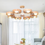 Circle Shaped Wooden Pendant Chandelier - Simplicity For Bedroom Lighting