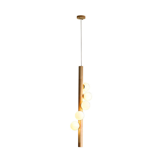 Contemporary Modo Chandelier Pendant Light With Cream Glass 5 Heads Ideal For Restaurants