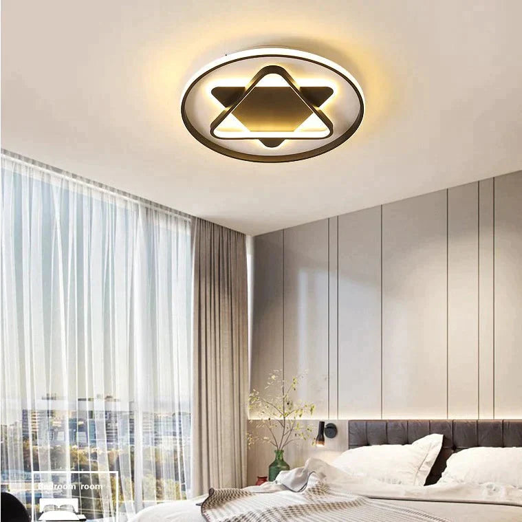 Nordic Minimalist Five-Pointed Star Light Bedroom Ceiling Lamp 50Cm / White Light