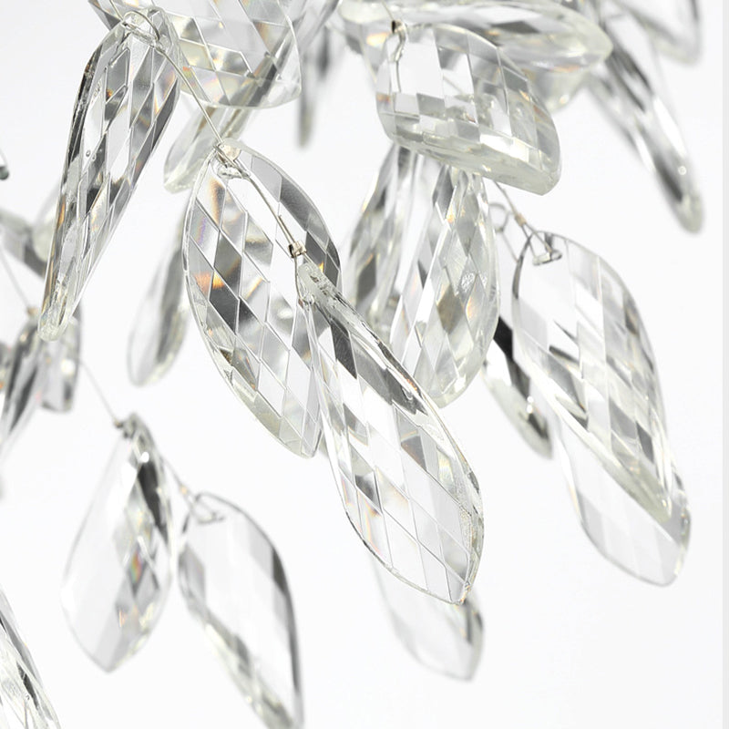 Modern Gold Teardrop Crystal Chandelier 1-Light Fixture for Hallway