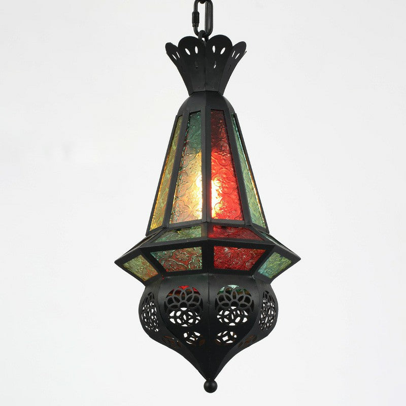 Antique Shaded Single Suspension Pendant Light In Black For Cafes / A